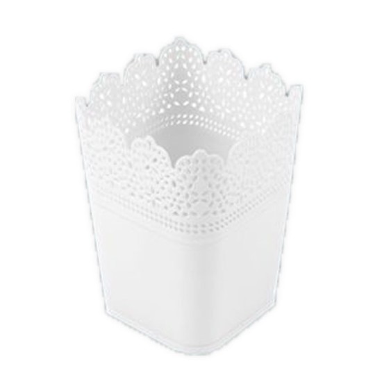 Dekoration Vase Aus Plastik Weiß Viereck 1 Stück - MT0015 - Mytortenland